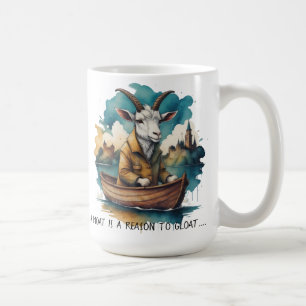 Mug Chèvre en manteau dans un bateau en T-shirt de la 