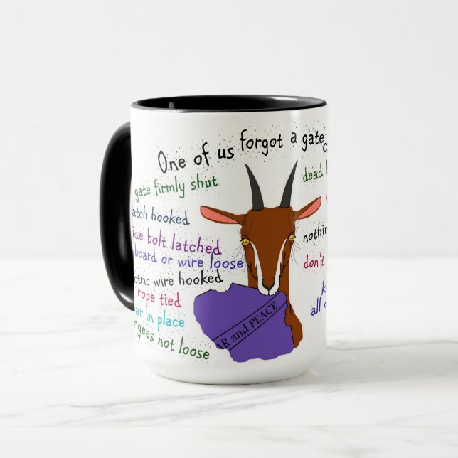 Mug Chèvre, évasion, chèvre de toggenburg, chèvre (Devant gauche)