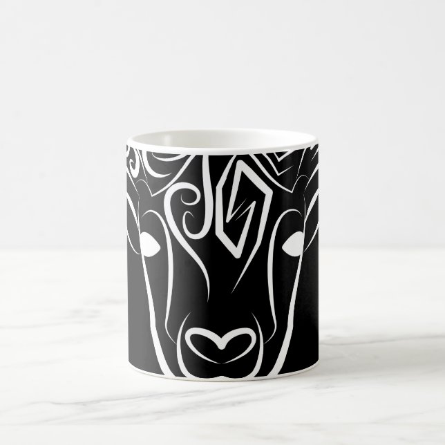 Mug Chèvre tribale noire et blanche / Mouton (Centre)