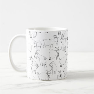 Mug Chèvres jouant - transparent (choisissez vos