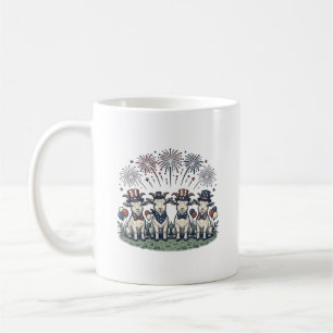 Mug Chèvres patriotiques Feu d'artifice Vintage concep