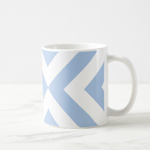 Mug Chevrons bleu clair et blanc