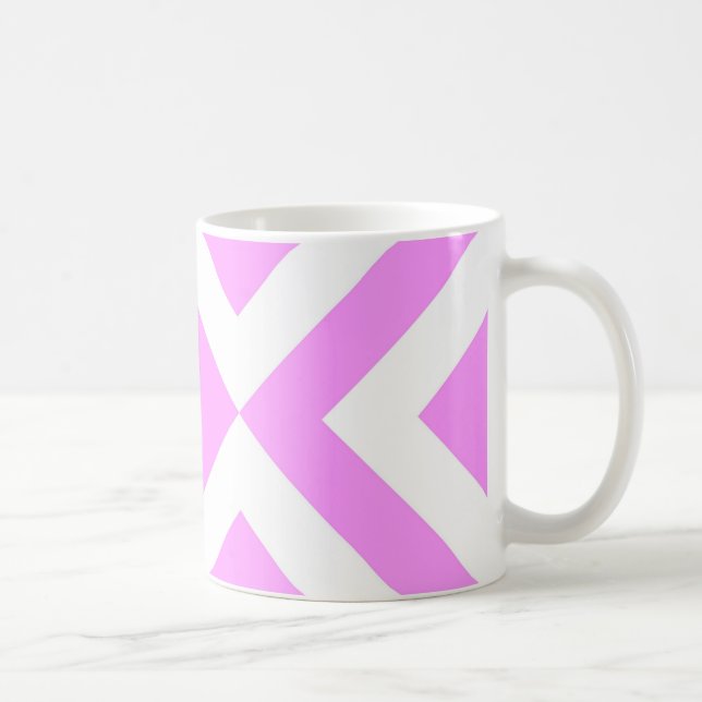 Mug Chevrons roses et blancs (Droite)