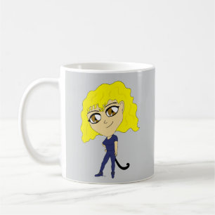 Mug Chibi avec un chat comme une queue
