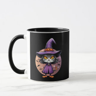 Mug Chibi Halloween sorcière chat