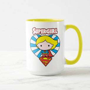 Mug Chibi Supergirl Starburst Coeur et logo