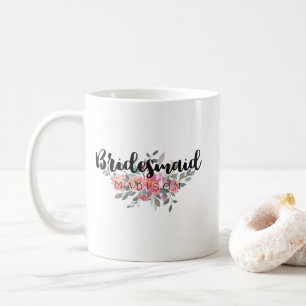 Mug Chic Aquarelle Florale Mariage Bridesmaid