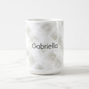 Mug Chic Crème Rayures Blanches