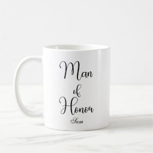 Mug Chic Man of Honor Black Custom Wedding