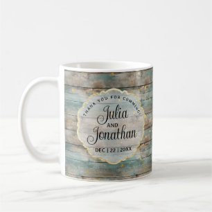 Mug Chic Merci en bois Shabby Pastel
