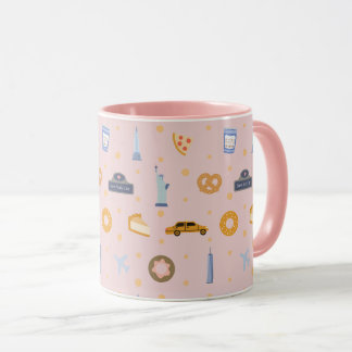 Mug Chic New York City Pattern Blush Pink