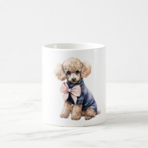 Mug Chic Poodle en rose et bleu