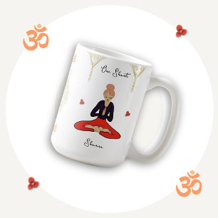 Mug Chic & Unique, Yoga Girl Attentionnée Om Shanti 