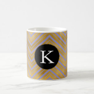 Mug Chic violet or Chevron Monogramme