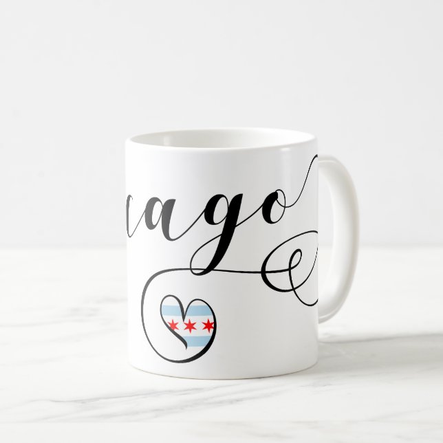 Mug Chicago Heart Mug, Illinois (Devant droit)