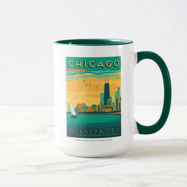 Mug Chicago, IL - Profitez du bord de mer (Droite)
