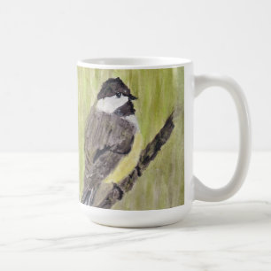 Mug Chickadee Bird - peinture acrylique.