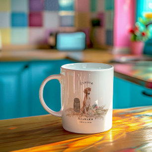 Mug Chien Azawakh Aquarelle   Monogramme