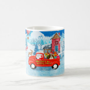 Mug Chien Basset Hound dans un camion de livraison de 