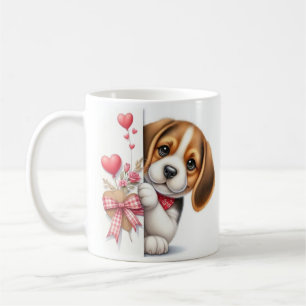 Mug "Chien Beagle Valentin - Mignonne Chien À Thème D'