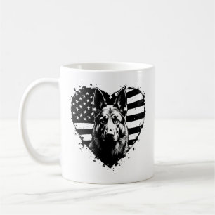 Mug Chien berger allemand USA Drapeau américain 4 juil