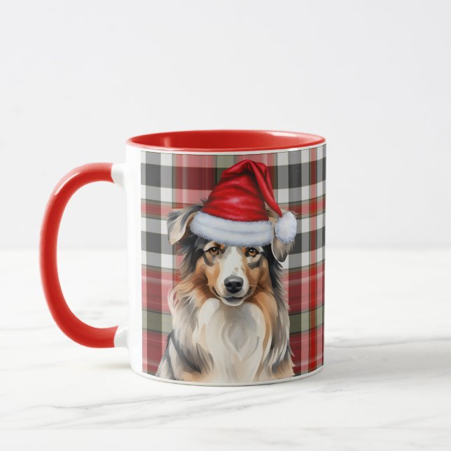 Mug Chien berger australien et canne de Noël (Gauche)