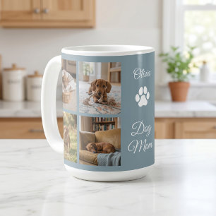 Mug Chien Bleu Poussiéreux Maman Empreinte de Patte Hu