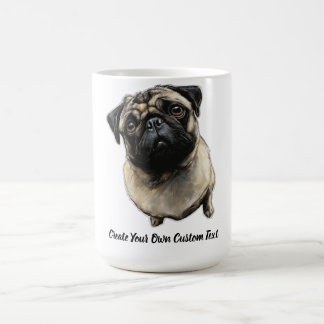 Mug Chien Carlin Créez votre propre texte personnalisé