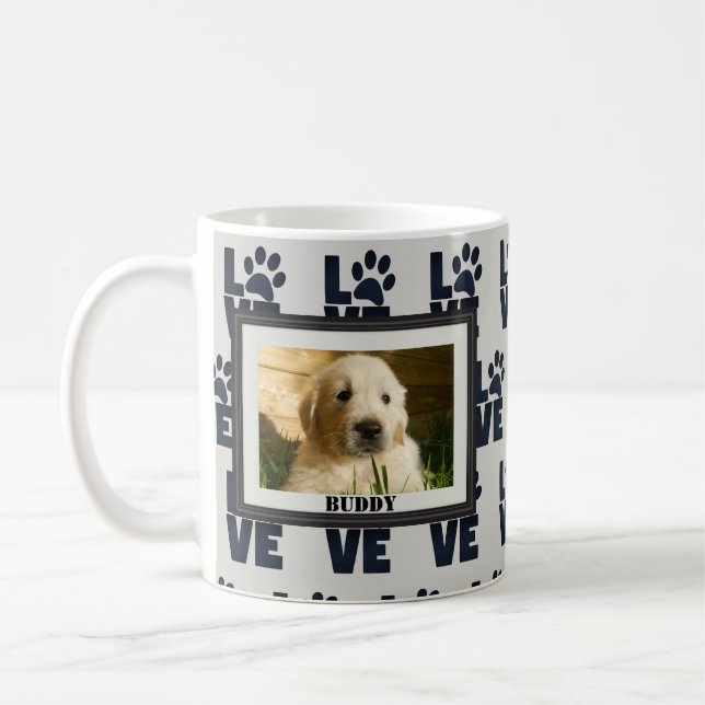 Mug Chien Chat Empreintes de pattes Animaux de compagn (Gauche)