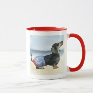 Mug Chien chaud   Chiot Dans Les Troncs De Baignade