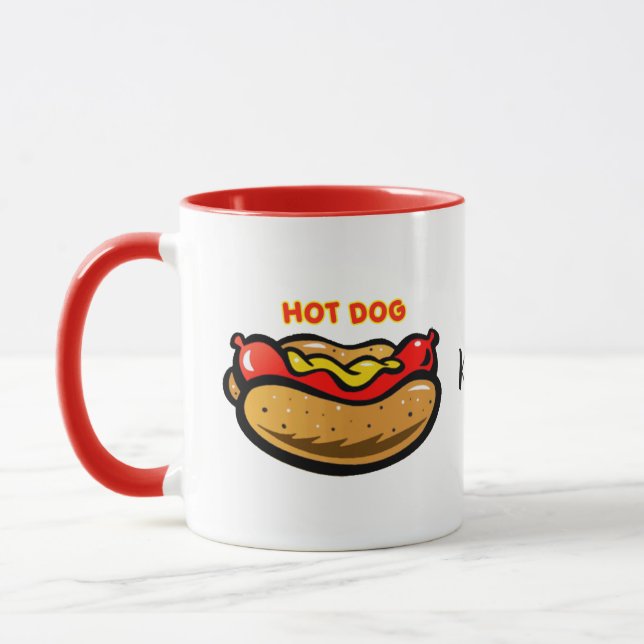 Mug Chien chaud personnalisé (Gauche)