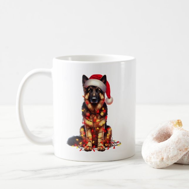 Mug Chien Chien Chien Chien Chien Chien Allemand Noël (Avec donut)
