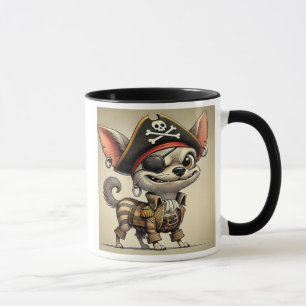 Mug Chien Chihuahua le pirate, roi des océans.