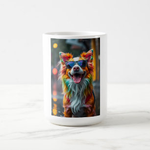 Mug Chien Coloré Pop Art Éclaboussure