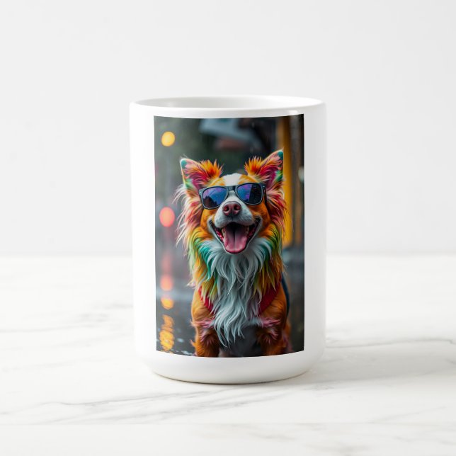 Mug Chien Coloré Pop Art Éclaboussure (Centre)