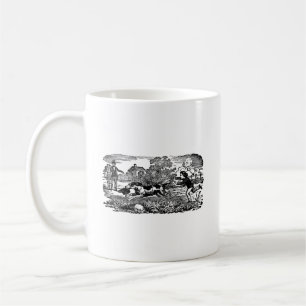 Mug Chien courant art animal antique illustration vict