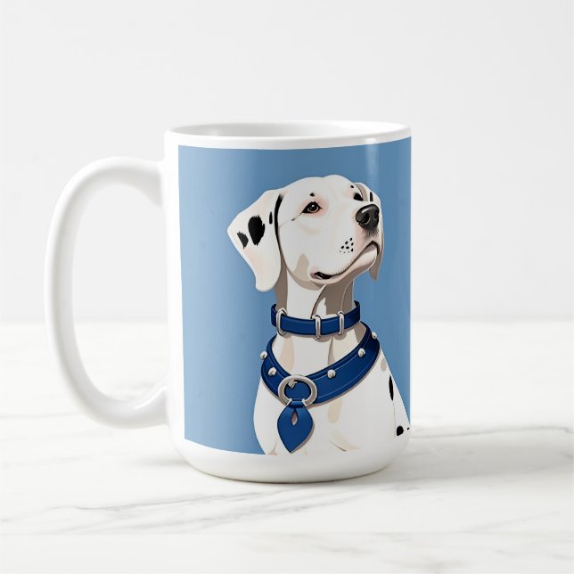 Mug Chien Dalmatien Avec Collier Bleu (Gauche)