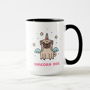 Mug Chien d'arc-en-ciel de licorne