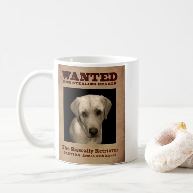 Mug Chien d'arrêt coquin, aka laboratoire jaune (Avec donut)