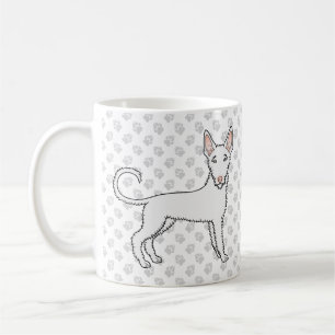 Mug Chien de bande dessinée Ibizan Hound à poils blanc