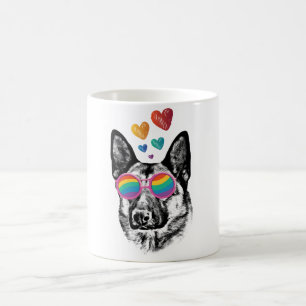 Mug Chien de berger allemand avec la Saint-Valentin co