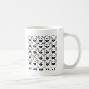 Mug Chien de berger allemand chez les moutons