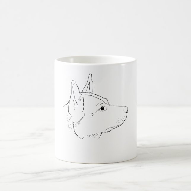 Mug Chien de bétail australien  | Art ligne | Idée cad (Centre)