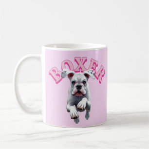 Mug Chien de boîte blanc jouant