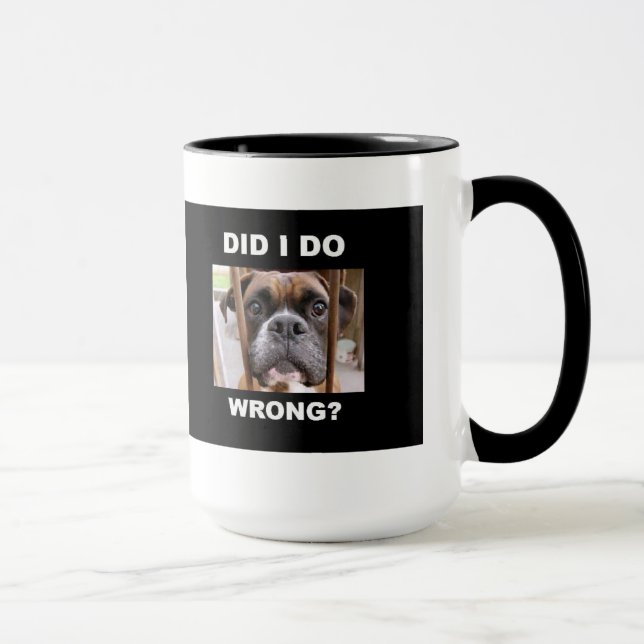 Mug Chien de boxeur dans le problème (Droite)
