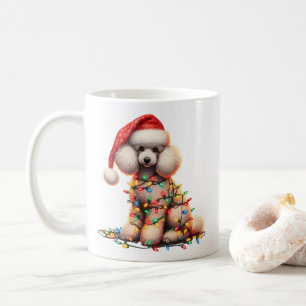 Mug Chien de caniche Noël