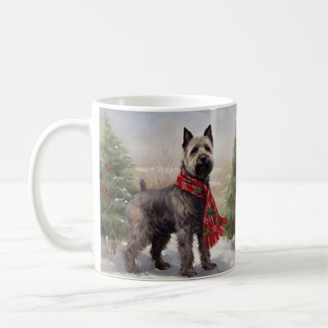 Mug Chien de Chesapeake à Noël de neige (Gauche)