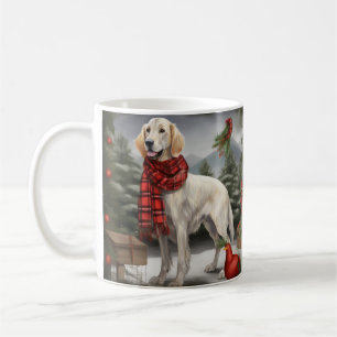 Mug Chien de coin anglais en Noël de neige