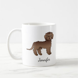 Mug Chien de dessin animé Mini Goldendoodle au chocola