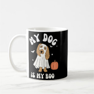 Mug Chien de Femme est Boo pour Halloween Vibes Noir E